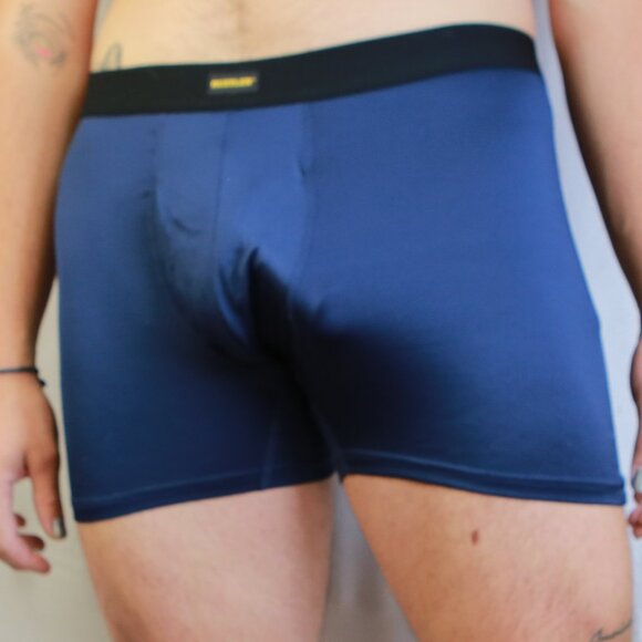 Rustler from Wrangler Navy Blue Satin Stretch Dual Lined Pouch Boxer Briefs XXL - Picture 2 of 10